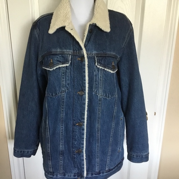 New Gap Cozy Denim Jacket - Picture 1 of 12